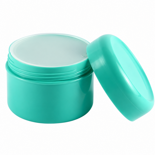 Kozmetikai tégely zárólapkával, türkiz - 75 ml, 50x