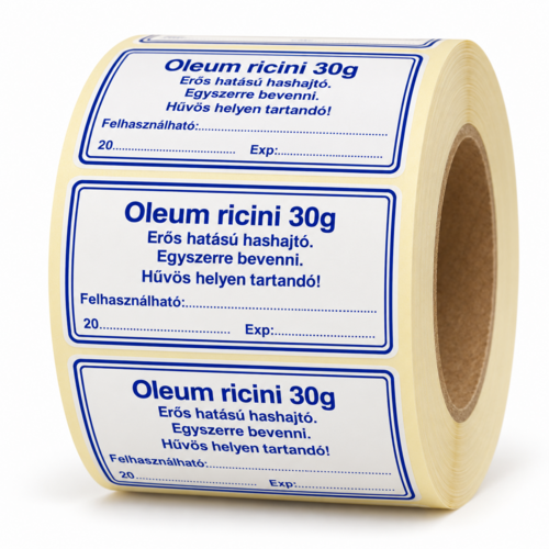 Oleum ricini 30 g - 23x55 mm, 1000x