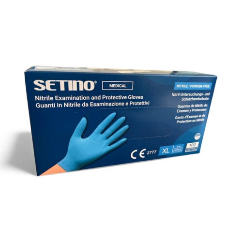 Nitril 3.5 g kék gumikesztyű Setino - XL méret 100x