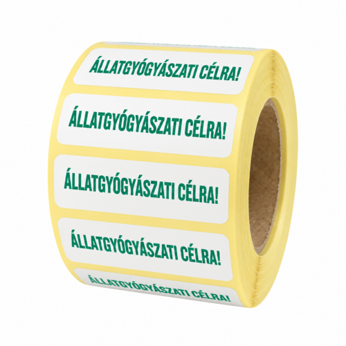 Állatgyógyászati célra! – zöld, 13x35 mm, 1000x
