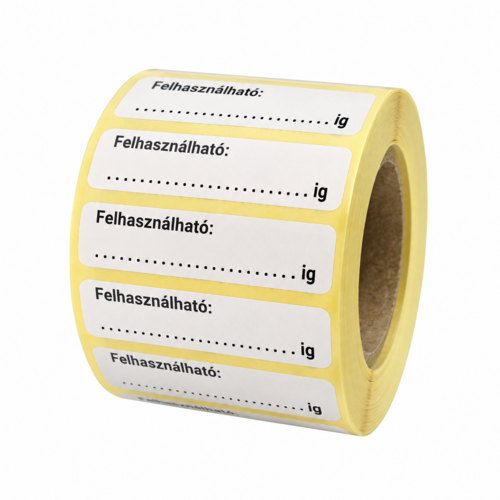 Felhasználható…..…ig – fekete, 10x45 mm, 1000x