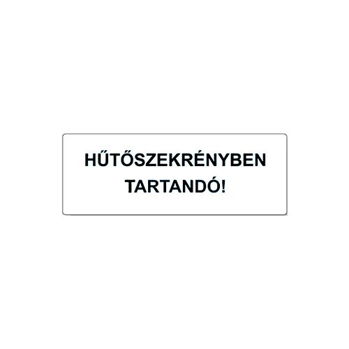 Hűtőszekrényben tartandó! – fekete, 10x45 mm, 1000x