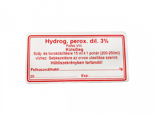 Hydrog. perox. dil. 3% - 30x60 mm, 1000x