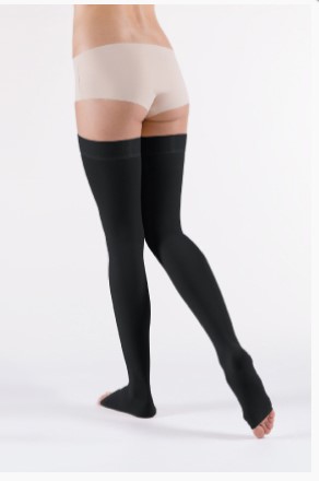 Venoflex Micro kompressziós combfix harisnya, 23-32 Hgmm, unisex, fekete, 4-es méret, nyitott orral - 1x