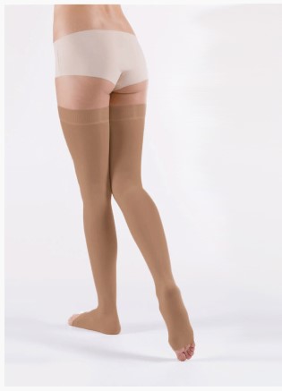 Venoflex Micro kompressziós combfix harisnya, 23-32 Hgmm, unisex, karamell, 4-as méret, nyitott orral - 1x