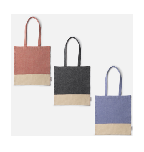 Újrahasznosított pamutból készült táska, 38x42 cm - 1x