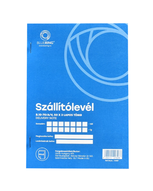 Szállítólevél 50x3 lapos tömb, A/5, B.10-70/V/3 - 1x 