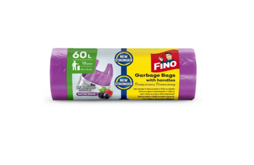 Műanyag szemeteszsák, 15db/csomag, erdei gyümölcsös - 60 l, 1x