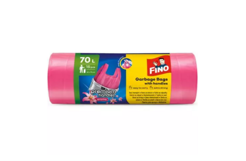 Műanyag szemeteszsák, 15db/csomag, cseresznye illatú - 70 l, 1x