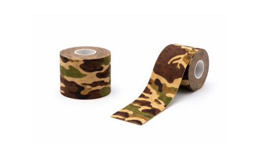 Kineziológiai tapasz 5cm x 5m, barna-zöld terepmintás - 1x