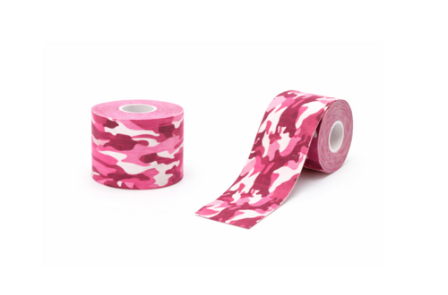 Kineziológiai tapasz 5cm x 5m, rózsaszín terepmintás - 1x