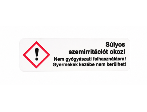 Borkősav veszélyességi címke - 100x