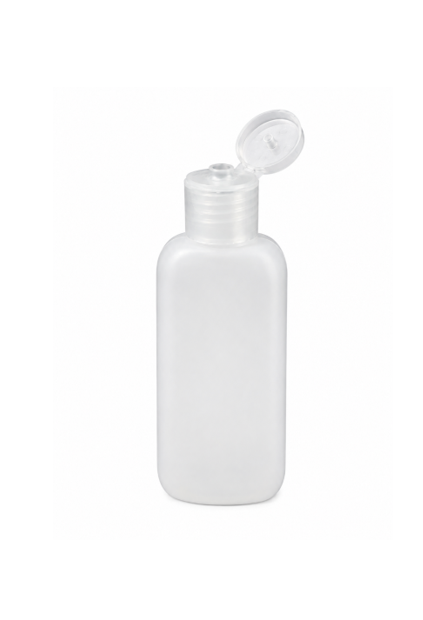 Kozmetikai flakon FLIP TOP kupakkal, víztiszta matt Ø20/410 - 100 ml, 50x
