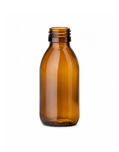 Folyadéküveg 125 ml,- T- Ø28 mm, barna - 104x
