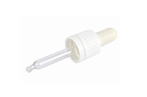 Pipettás kupak GZ - 10 ml, Ø18mm, fehér, 20x