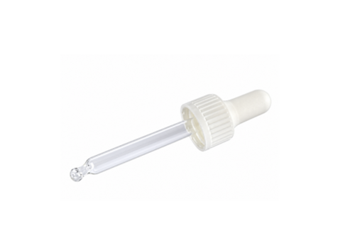 Pipettás kupak - 20 ml, Ø18mm, fehér 20x