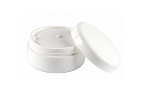 Dekoratív kozm. tégely, fehér - 100 ml, 50x