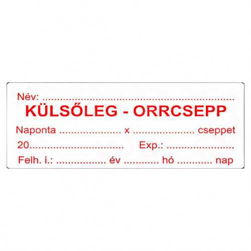 Külsőleg - Orrcsepp - 20x50 mm, 1000x