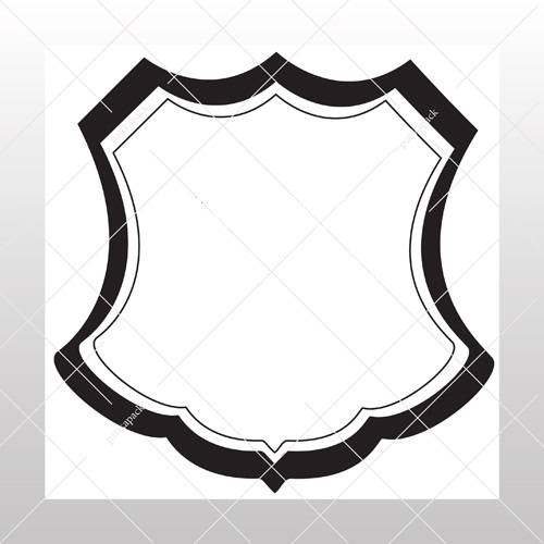 Pajzscímke öntapadós -  80x80 mm fekete