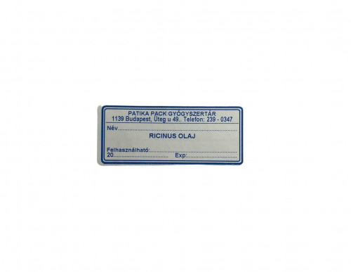 Patika azonosító + szignatúra, kék – 23x55 mm