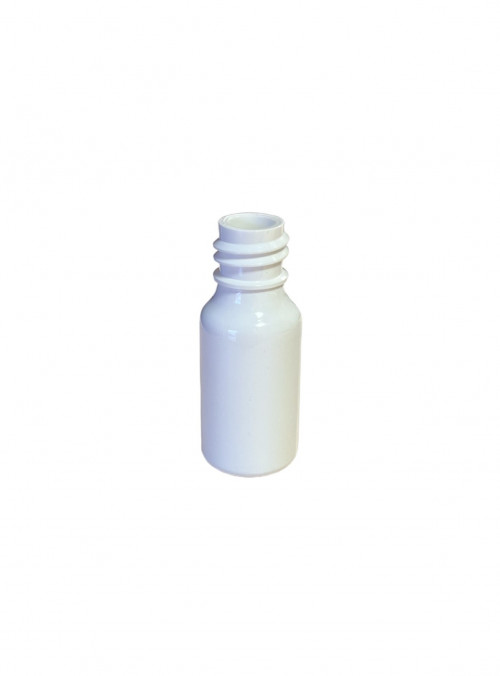 PET flakon, fehér AL - 15 ml, Ø18-as száj, 100x