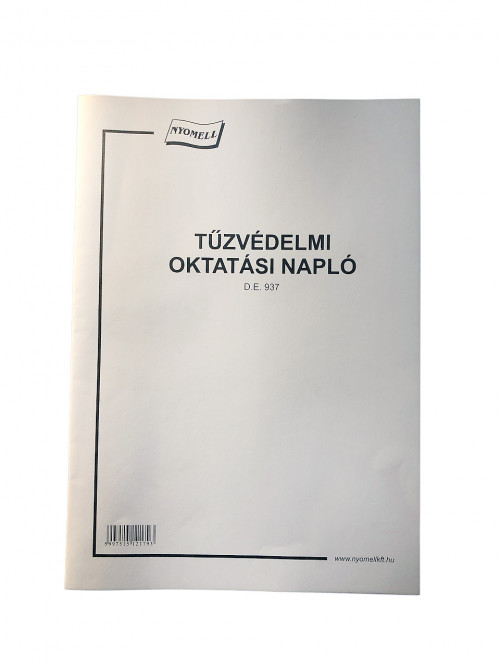 Tűzvédelmi oktatási napló – 24 lapos