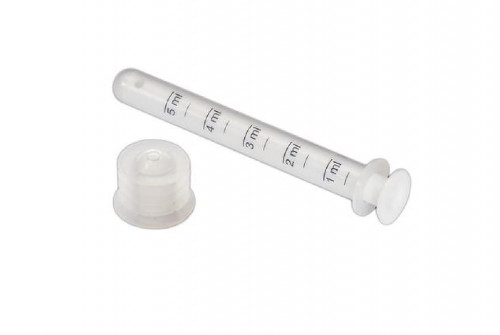 Gyógyszereradagoló fecskendő 1-5ml, Ø28-as szájméretű üvegekhez, steril - 1x